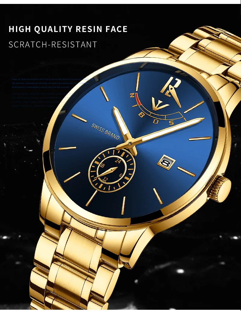 NIBOSI Mens Watch 2018 Luxury Brand Gold Watch Men Waterproof Analog Wristwatch Mens Stainless Steel Clock Men Reloj Hombre 2018 (11)