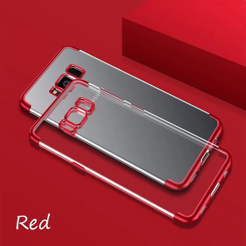 For Samsung Galaxy S7 S8 Case Luxury Original Ultra Thin Anti Knock Soft Transparent edge S9 plus |