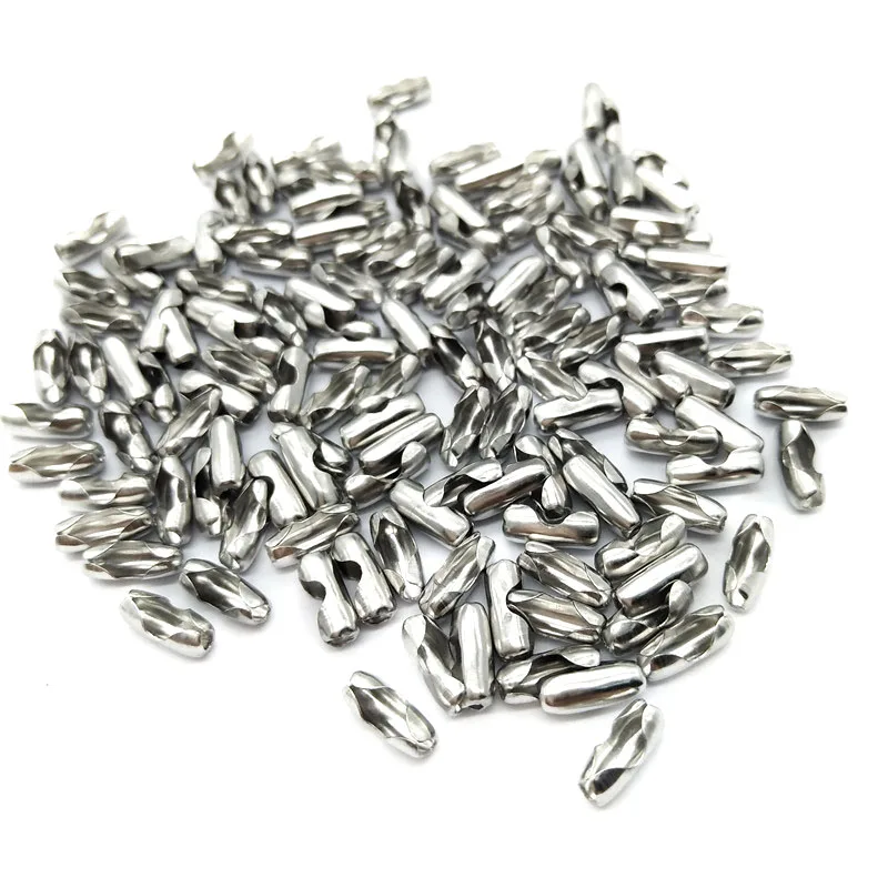 

WIWI 100pcs/lot Beaded Chain Connecter Button Round Bead Chain Bracelet Clasps Buckle DIY Necklace Jewelry Findings Wholesale