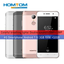 HOMTOM HT37 PRO Smartphone MTK6737 Quad Core 1.3 GHz 3G RAM 32G ROM Android 7.0 Mobile Phones 5.0 Inch HD OTG Fingerprint 4G LTE