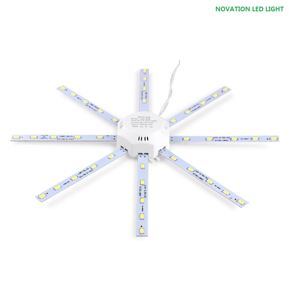 

12W 16W 20W 24W LED Ceiling Lamp Modified Light Source Lamp Plate Octopus 5730SMD Cool /Warm White for Round Kitchen Bedroom QQ