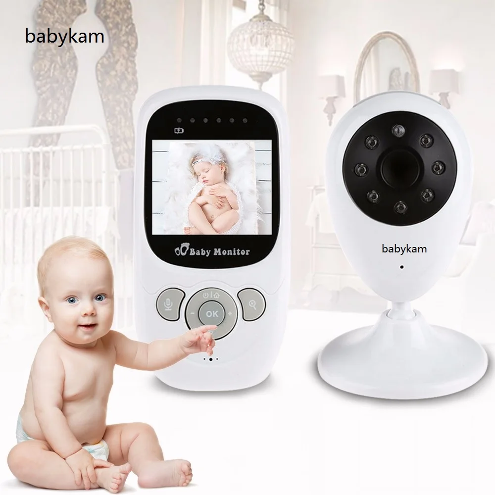 

babykam baby monitor with camera 2.4 inch IR Night Light Vision Intercom 2X Zoom Temperature Sensor Lullabies baby video monitor