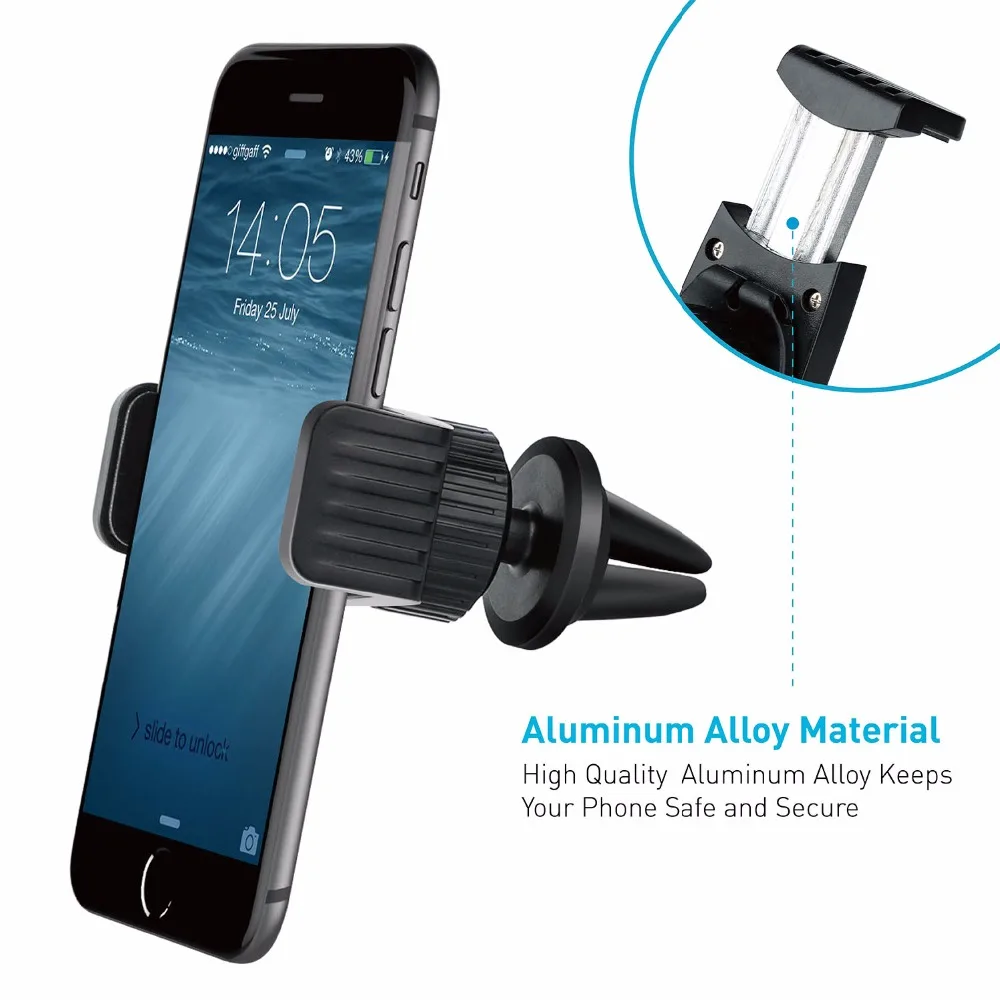 APPS2Car Air Vent Car Mount Universal Cell Phone Holder for iPhone X 8 7 6s Plus 5S Samsung