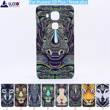 LUXO Original Floresta rei cabeça de animal enfrenta impressão rígido pc tampa do telefone para Huawei G9 Mais Nova Mais caso