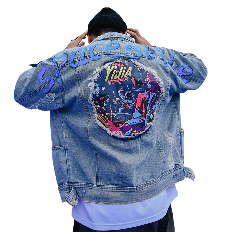 graffiti denim jacket