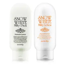 Korean Cosmetics SECRET KEY 1+1 Snow White Milky Pack 200ml + Snow White Milky Lotion 120g Skin Care Set