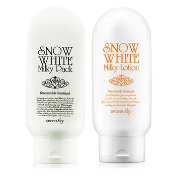 

Korean Cosmetics SECRET KEY 1+1 Snow White Milky Pack 200ml + Snow White Milky Lotion 120g Skin Care Set