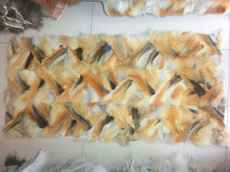 

Short hair real fox fur blanket /silver fox pelt/fox rugs