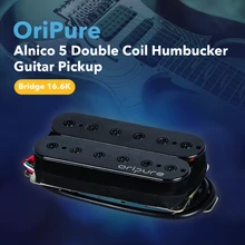 Pastilla de guitarra eléctrica de puente OriPure, alto rendimiento, Vintage Alnico 5 Humbucker Pickup negro, sonido sólido y fuerte