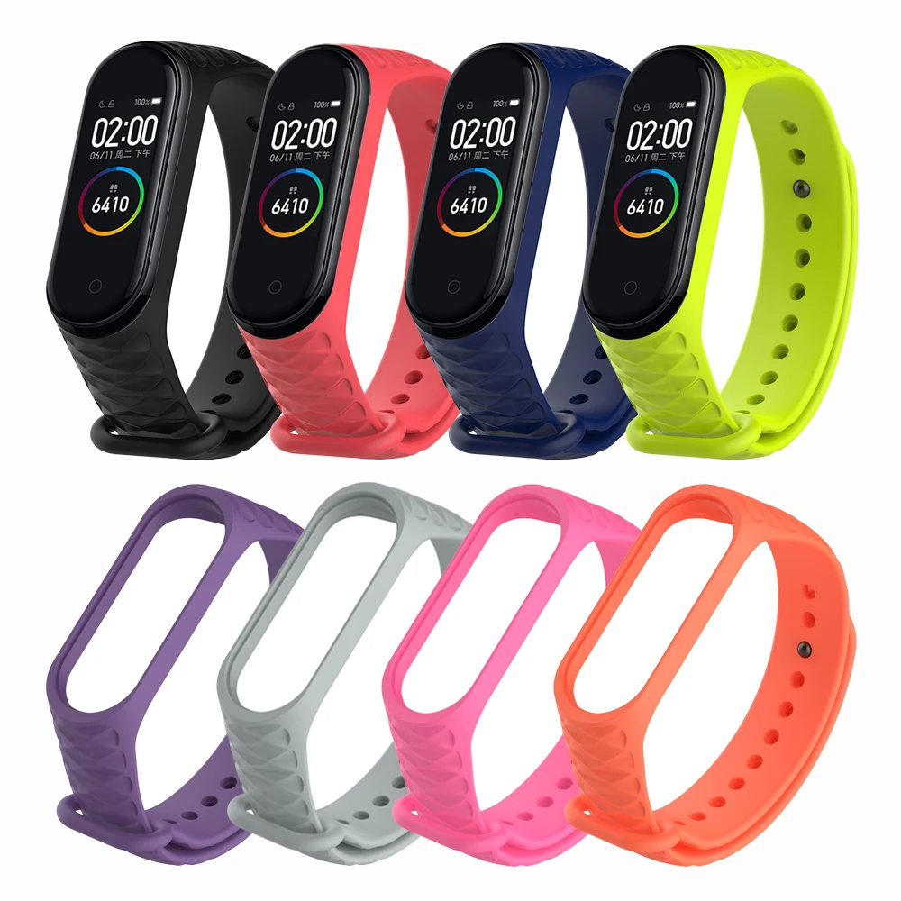 

1 PC For Mi Band 4 3 TPU Colorful Strap Wristband Replacement Fashion Smart Sport Watch Wrist Band for Miband 4 3