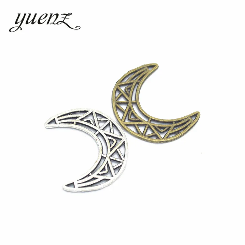 

Подвески YuenZ в форме Луны, для браслетов, ожерелий, ювелирных изделий, 2 цвета, L608, 8 шт.