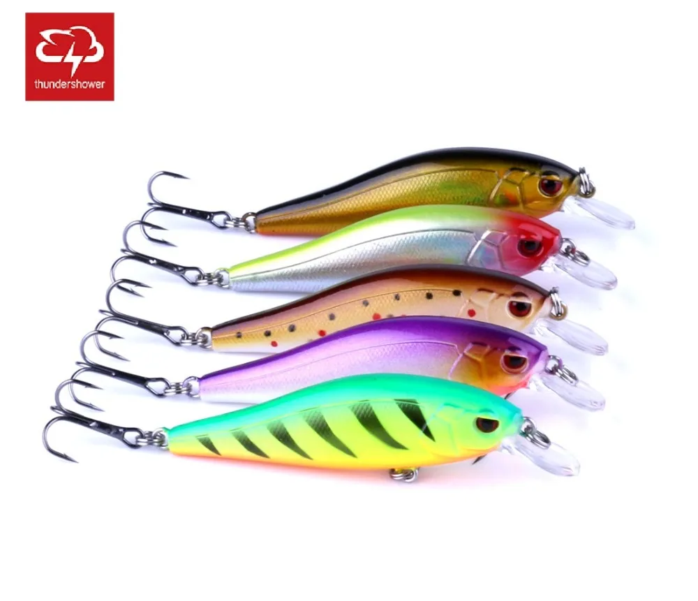  Big Sale 5pcs New Model Minnow Lure Hard Swim Bait Fishing Lure High Imitation 3D Fish Eyes Crankba