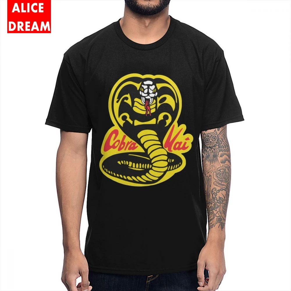 Популярная мужская качественная футболка Cobra Kai с круглым вырезом летняя Удобная