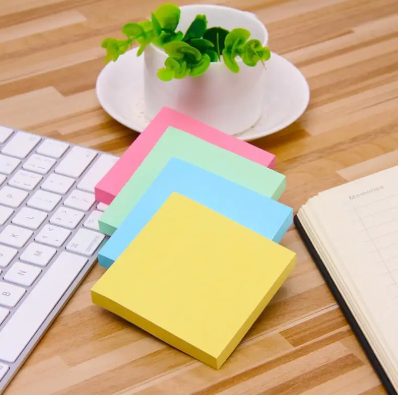 

100 sheets Self Adhesive Memo Pad Sticky Message Notice Notepad for Office Supplies School Stationery 1pcs 76*76mm