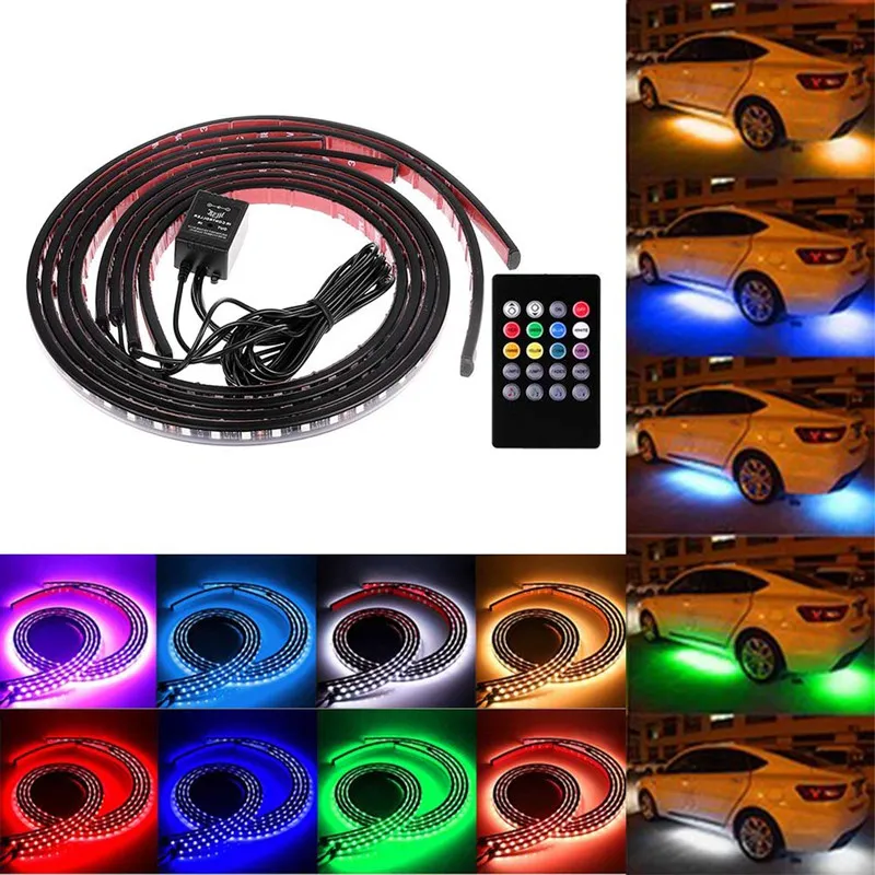 

LED Under Car Tube Strip Underbody Glow Waterproof Light Kit Wireless Voice Control Auto Styling Car Accessoriess