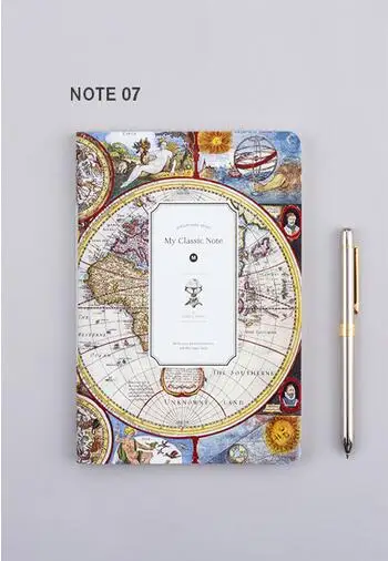 Винтажная Мода My Classic Note мягкая крышка из ПВХ блокнот 13,5*19,5 см линия Note 128 P Нежный дневник подарок - Цвет: 07