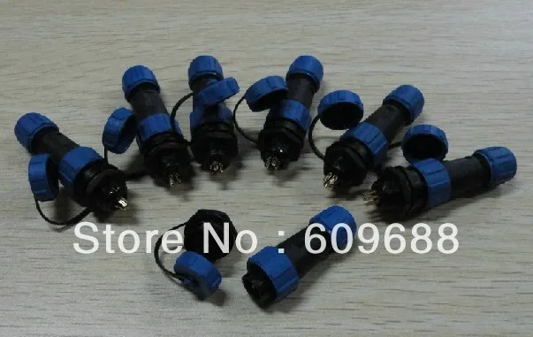

IP68 3Pins Aviation Connector,Cable Connector+Rear mount,Plug and socket