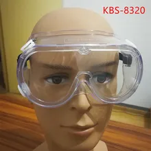 KBS 8320 анти-ударные анти-химические брызги защитные очки Экономичные прозрачные противотуманные линзы защита глаз защита от пыли лабораторные очки