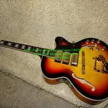 Новые Sunburst 3 звукосниматели Полые Джаз гитары Золотое оборудование гитары Горячая
