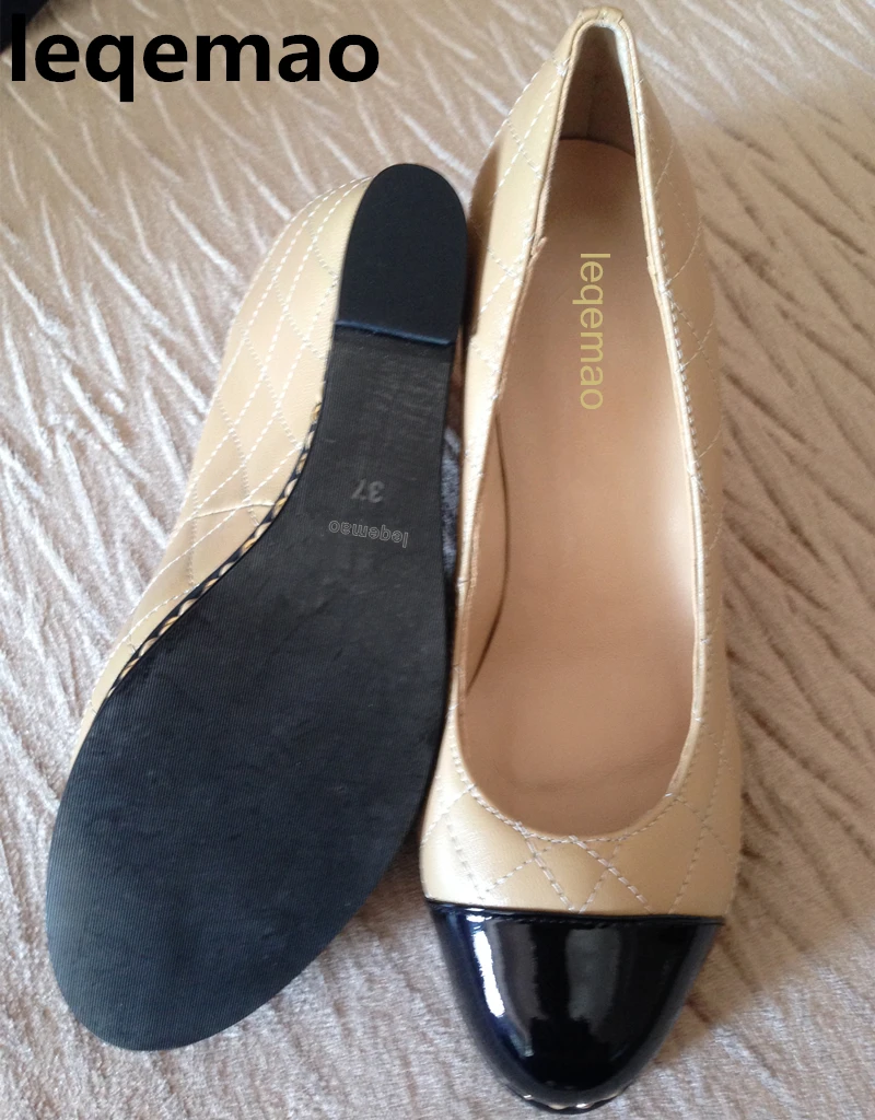 New Fashion Office Lady Nature Style Women Pumps Genuine Leather Chain High Quality Round Toe Ladies Wedges Shoes Size 35-40