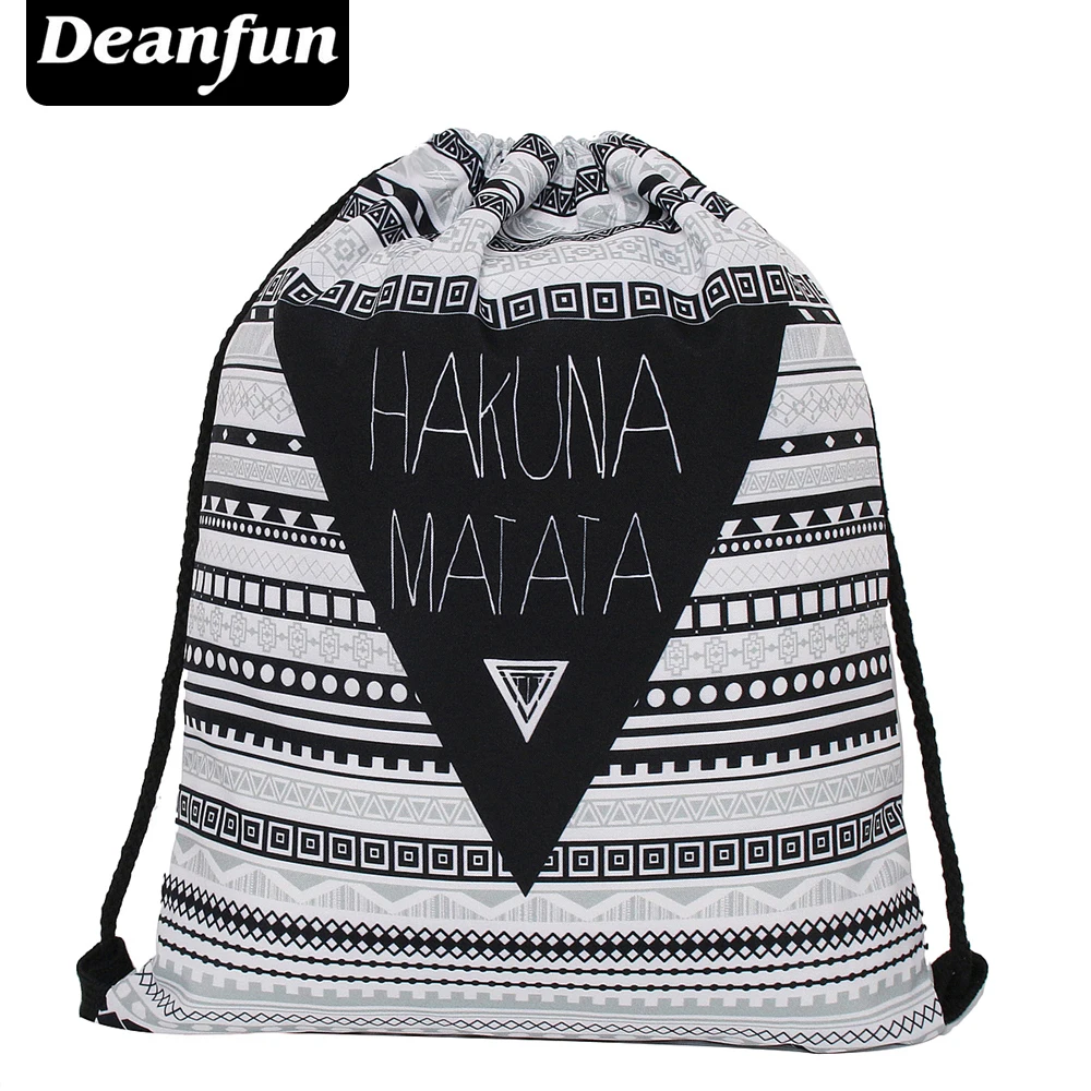 Рюкзак на шнурке Deanfun s8 для мужчин и женщин модный школьный дорожный ранец с 3d