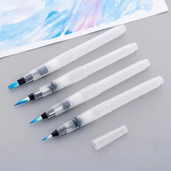 

Large Capacity Soft Head Fountain Pen Pointed Flat Head Water Storage Brush Water Pen Watercolor Painting Calligraphy