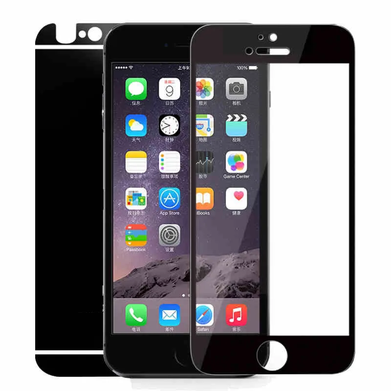 Для iPhone 6Plus защита для экрана передняя и задняя цветная защитная пленка из