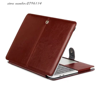 

2016 New Magnetic Pu Leather Case for Macbook Pro 13 with Touch Bar A1706 laptop sleeve for macbook pro 13 non Touch Bar A1708
