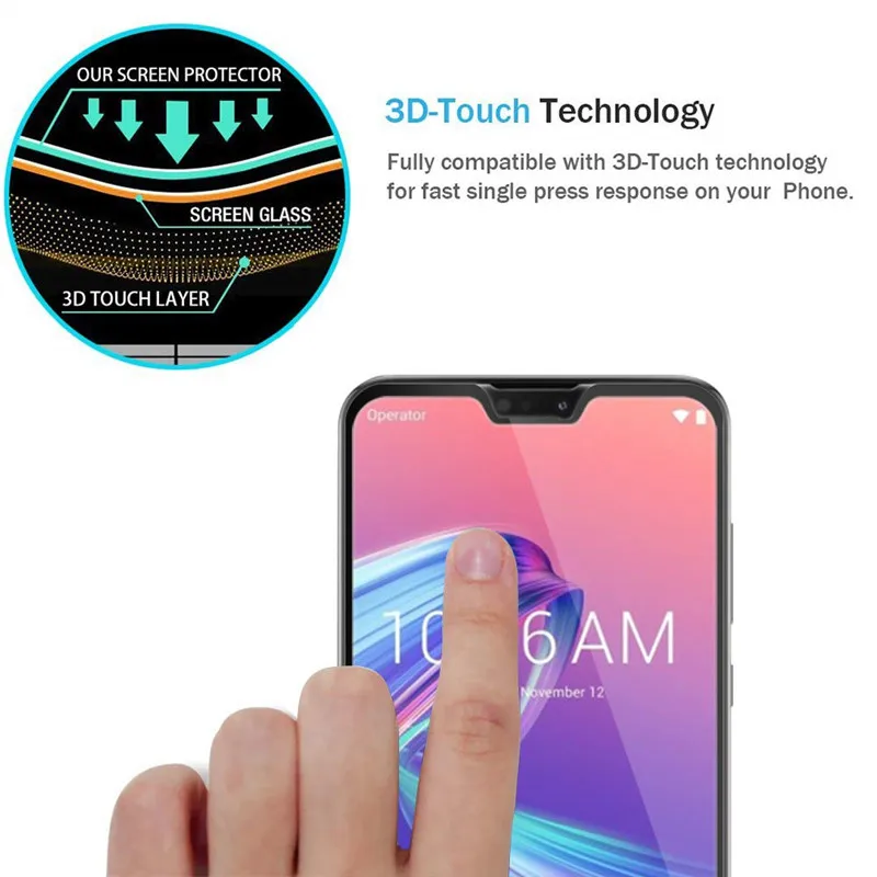 2 pcs protective glass For Asus Zenfone Max Pro M2 ZB631KL ZB633KL screen protector tempered glass 01