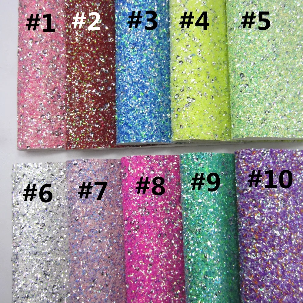 

30cmX134cm Chunky Hexagonal Glitter faux leather fabric roll hair bows earring fabric making materials AY264
