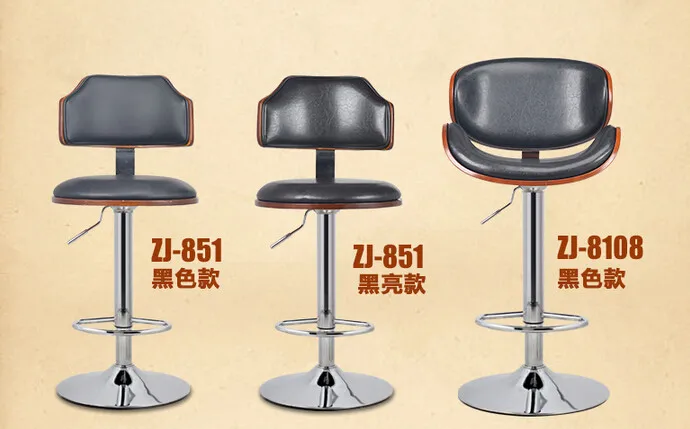 Дерево барный стул вращающийся европейский ретро мода минималистский барный стул