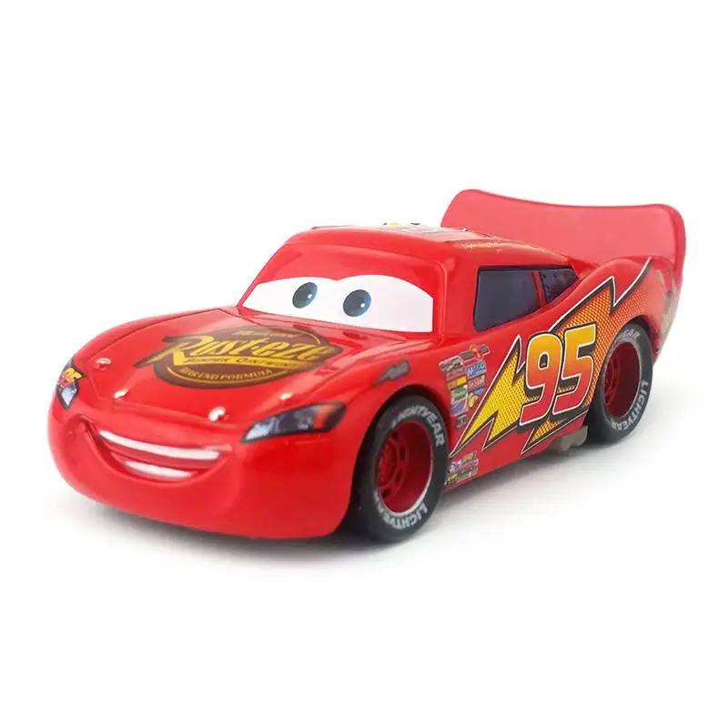 Disney Pixar Cars Gold Dinoco синий черный полицейский Молния Маккуин литой игрушечный автомобиль для детей 1:55 Свободный бренд и - Цвет: Lightning McQueen 1