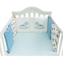 Скандинавские маленькие деревянные лошади дизайн кровать для новорожденных утолщенные бамперы кроватки вокруг подушки защита для кроватки подушки 6 шт. для новорожденных