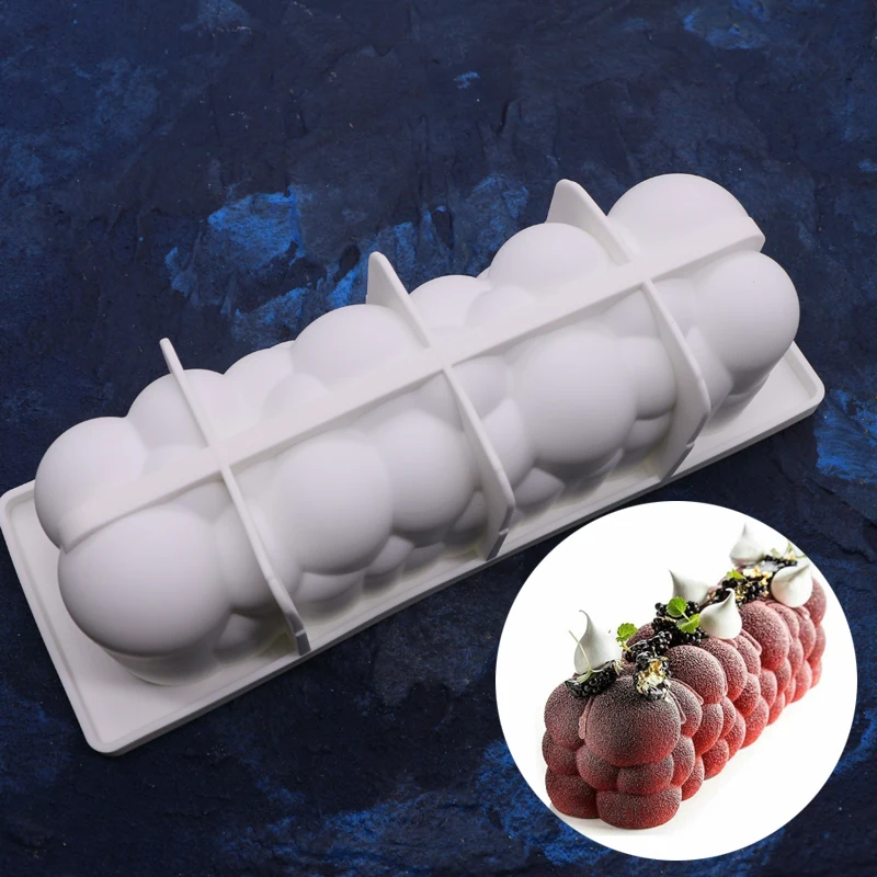 DIY baking non stick French dessert mousse silicone cream mould white pastry cake mold bakeware