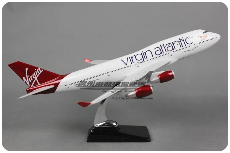 47 см Virgin Atlantic Airlines модель самолета Boeing 747 Смола Англия Virgin литье под давлением авиационная модель B747 Airways модель самолета