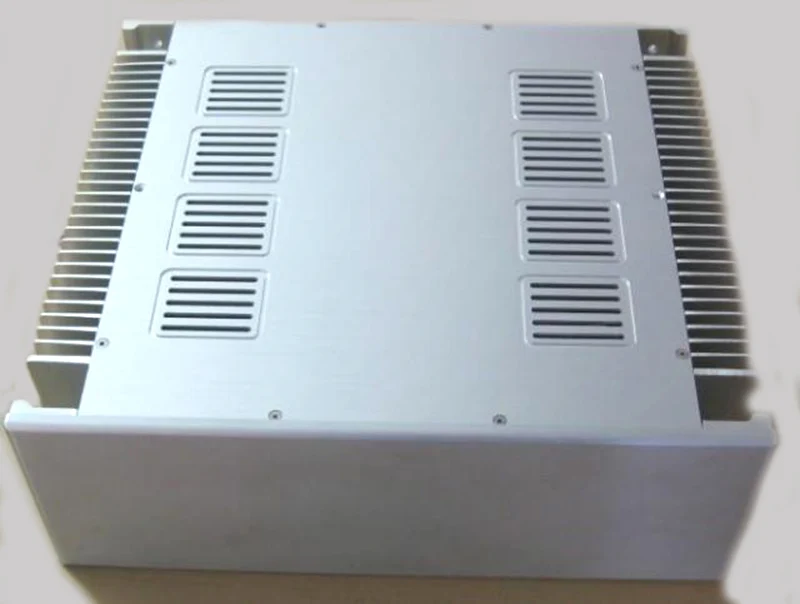 4315 Full aluminum enclosure Power font b amplifier b font chassis box size 432 150 370mm