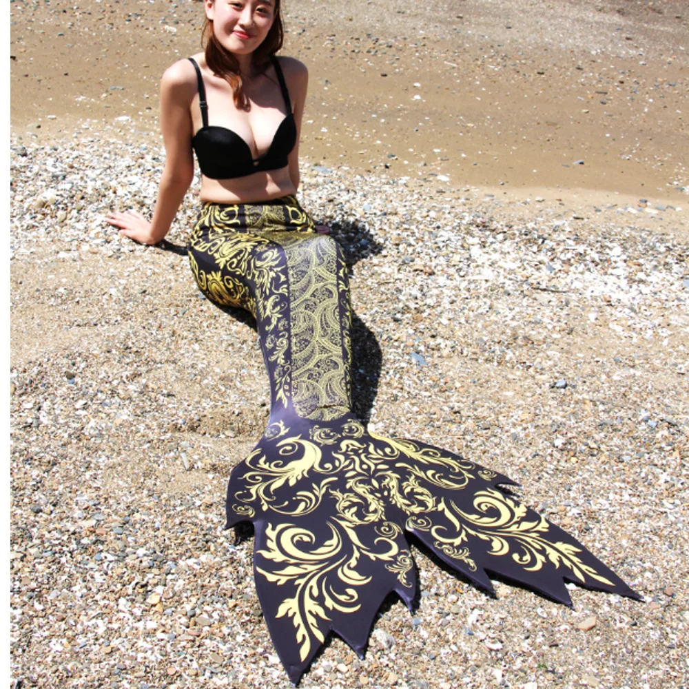 

zeemeerminstaart met monofin,Adult Women Mermaid Tail for Swimming Swimsuit Tail and Fins Swimmable Cosplay Costumes cola sirena