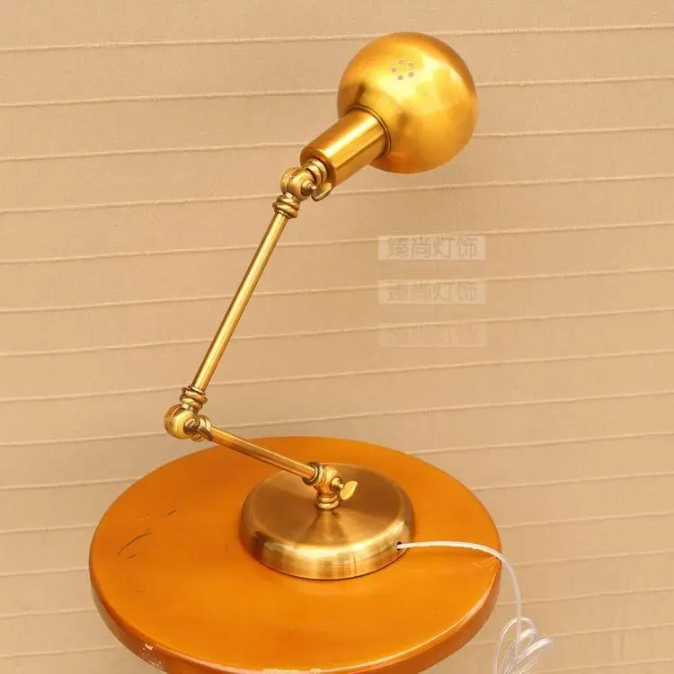 Лампы креативная американская мода Ретро рокер настольная лампа бронзовая прикроватная Спальня Кабинет отель прямой FG359