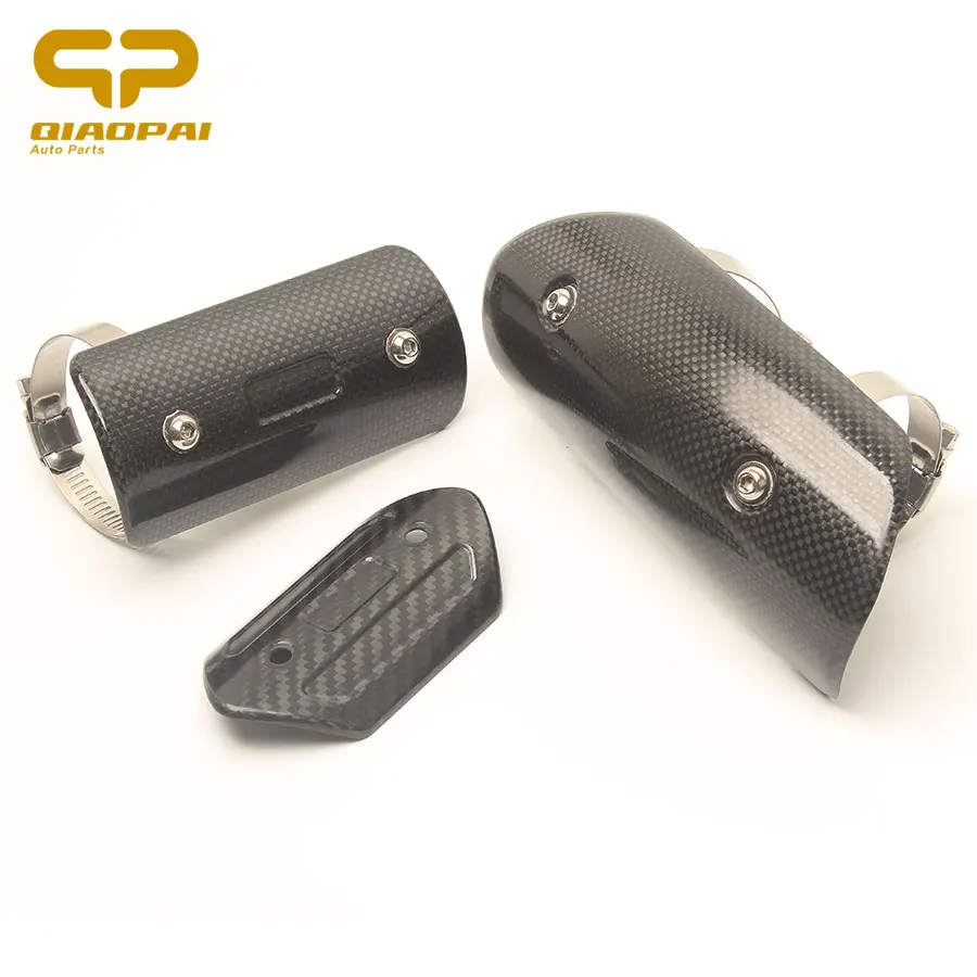 Universal Motorcycle Exhaust Pipe Carbon Fiber Cover Protector Heat Shield Parts Universal Motorcycle Exhaust Pipe Carbon Fiber Cover Protector Heat Shield Parts