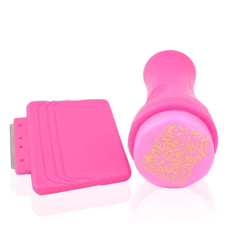 

Nail Art Stamping Plastic Nail Design Stamper Scraper Set DIY Nail Beauty Decoration Polish Printing Nail Template Tools