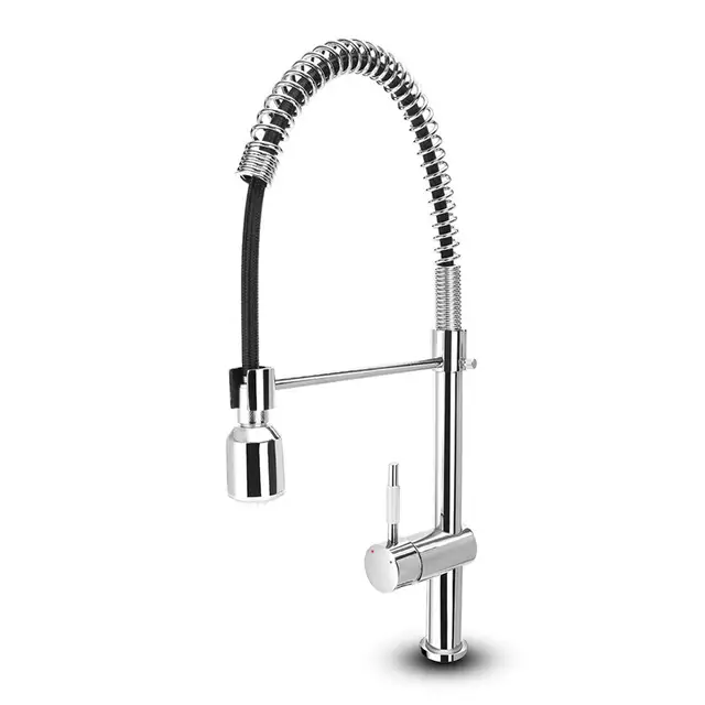 Spring Type Kitchen Faucet Pull Out Torneira Temperature Sensor