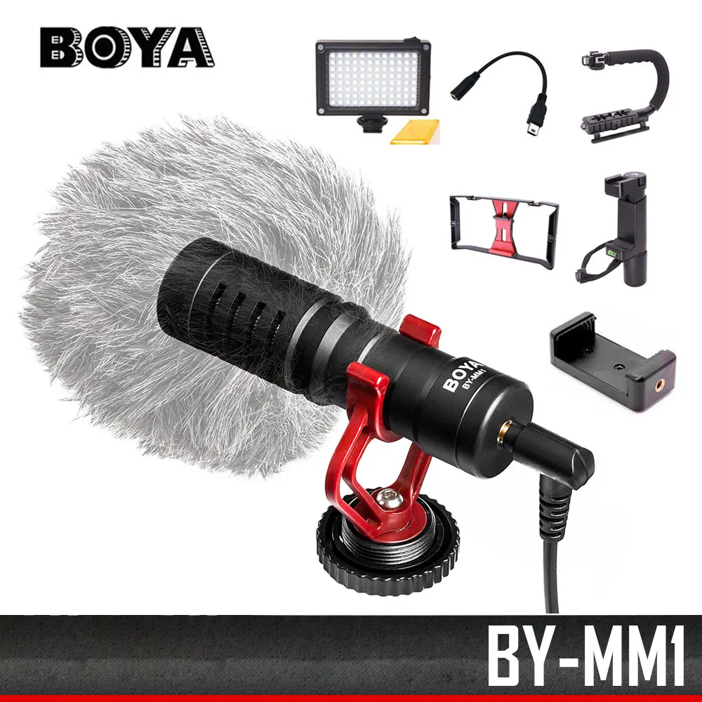 

Original BY-MM1 DSLR MIC Video camera Microphone Youtube Blogging Recording Mic for Canon Nikon Sony iPhone Smartphone Osmo