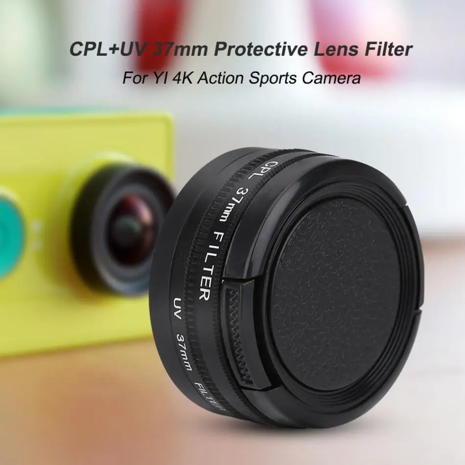 37mm CPL+UV Protective Lens Filter for YI 4K Action Sports Camera Lens