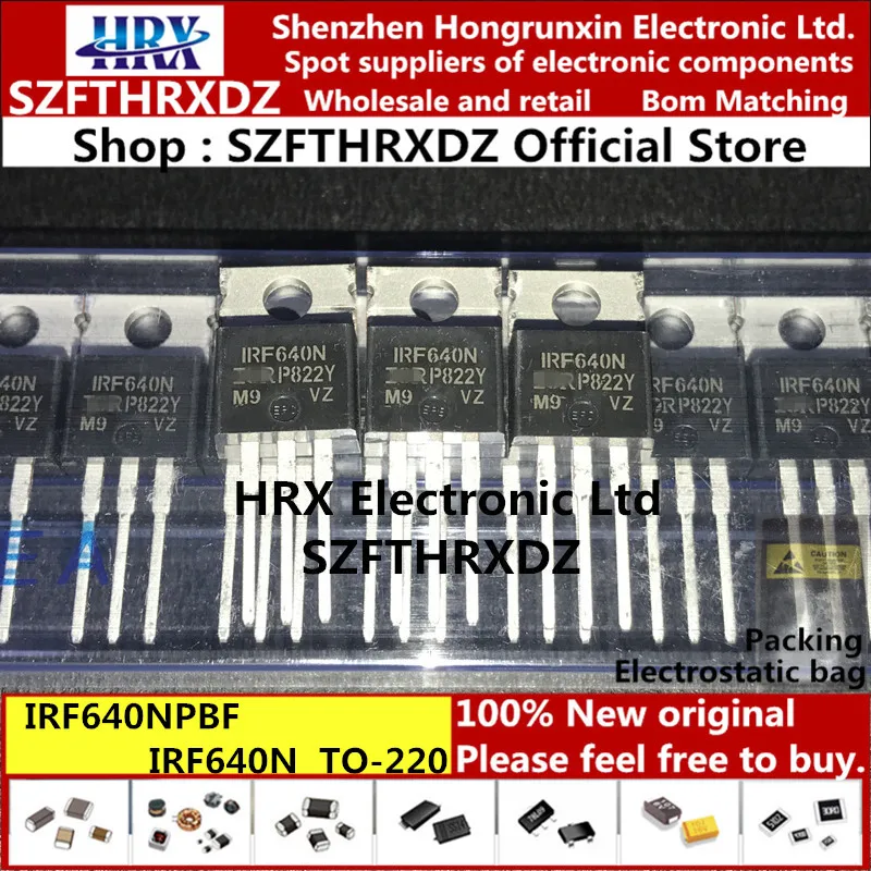 

100% new original IRF640NPBF TO220 IRF640N TO-220 IRF640 50PCS/Tube (10PCS-20PCS-50PCS-100PCS)