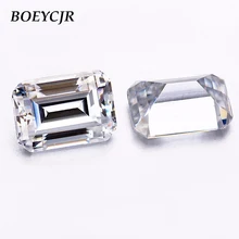Обручальное кольцо BOEYCJR из муассанита с изумрудной