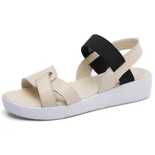 Летняя женская обувь для пляжного отдыха из натуральной кожи; легкие удобные прогулочные сандалии; женская обувь; кроссовки для кемпинга на плоской подошве