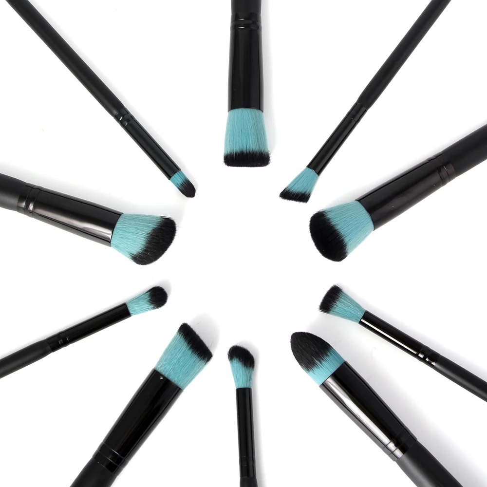 Hot Sale 10 Pcs Portable Professional Makeup Brushes Tool Makeup Brush Set Eye Shadow Brush Nose Foundation Brushe Kit (2)