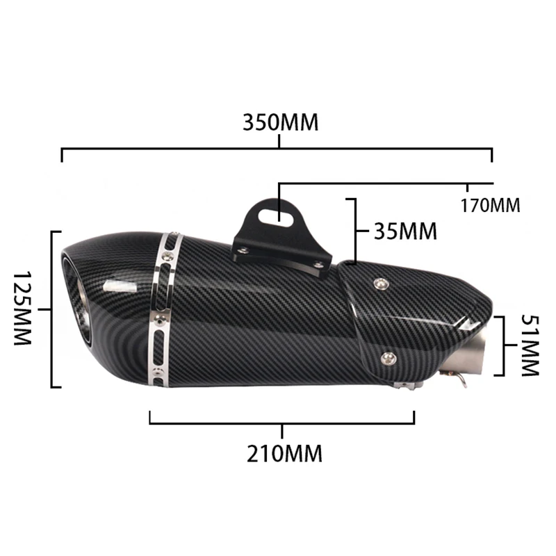 51 мм модифицированный глушитель выхлопной трубы для мотоцикла Yoshimura eshiper с DB killer