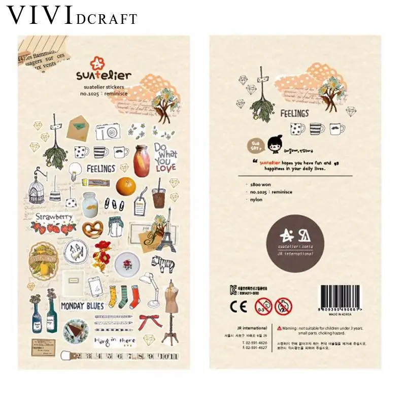 Vividcraft памяти прошлого декоративные Стикеры набор дневник альбом Label Стикеры DIY Скрапбукинг канцелярские Стикеры s Эсколар