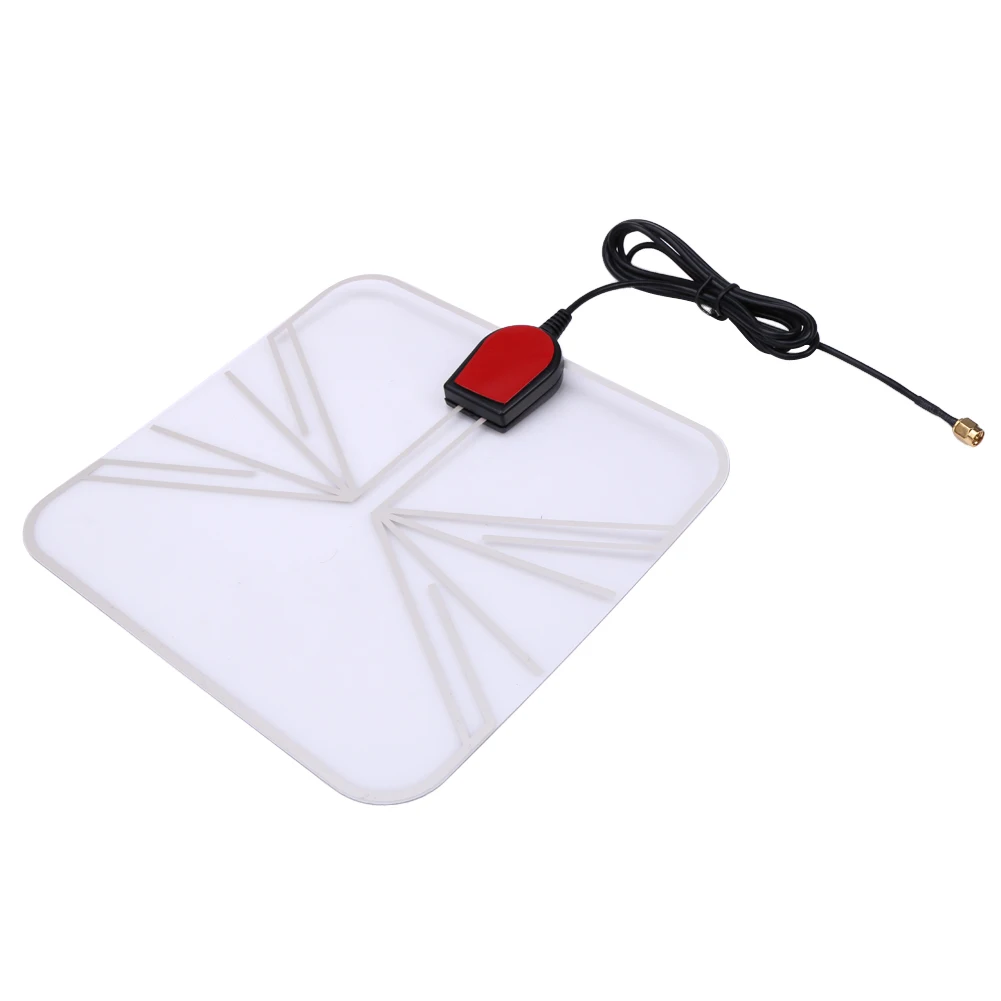

Portable Indoor Digital TV/FM Antenna HD TV Antenna Pad 470-860 MHz TV Free Digital Analog Signal Receiver Panel 1.5m Cable
